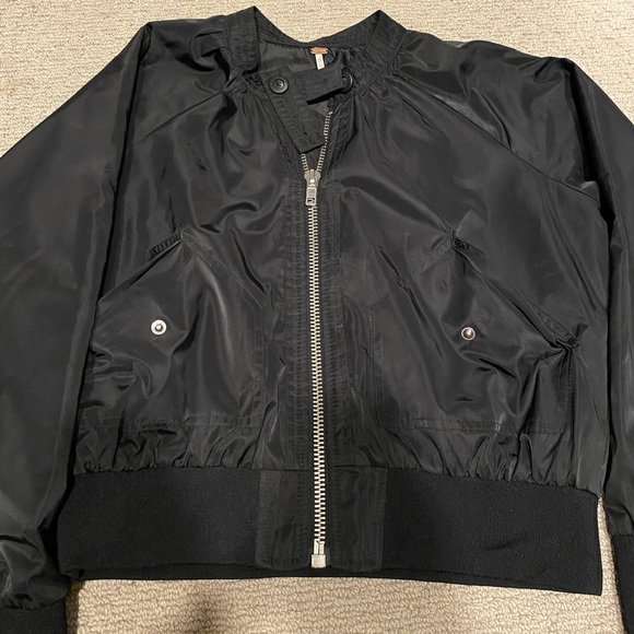 black free people bomber jacket - Picture 4 of 4